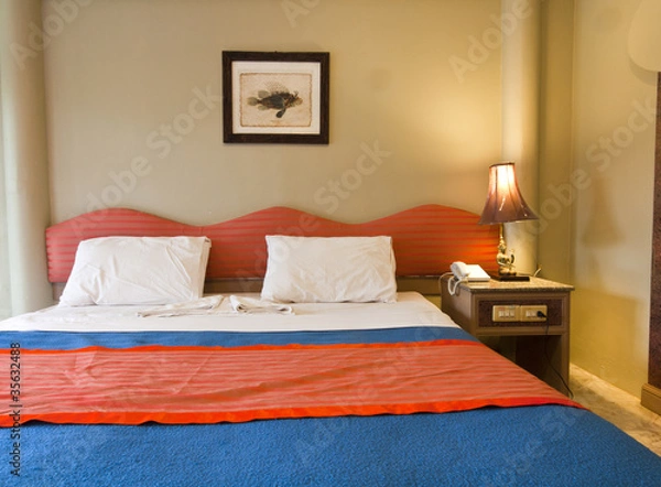 Obraz Single bed bed room