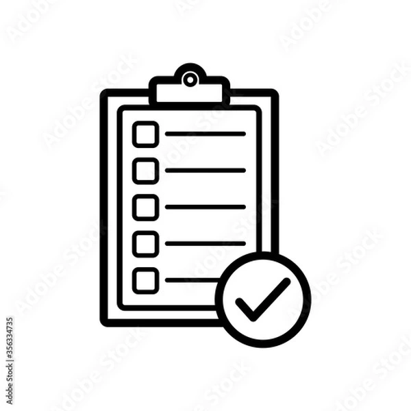 Fototapeta checklist icon vector design template