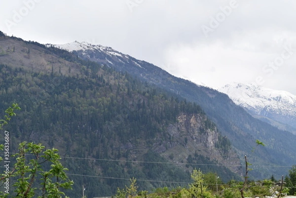 Obraz mountain landscape with clouds