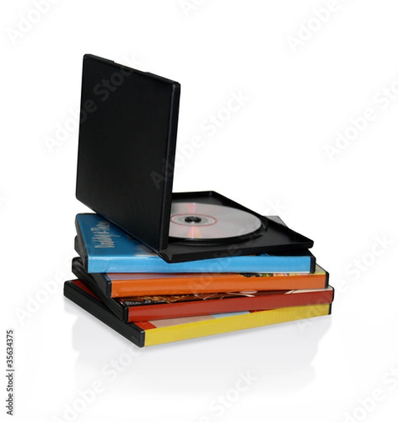 Obraz Stacked DVD cases