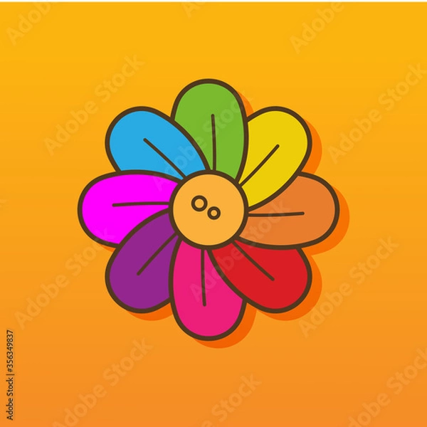 Fototapeta Rainbow flower