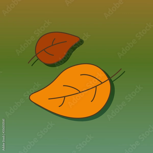 Fototapeta Autumn falling leafs