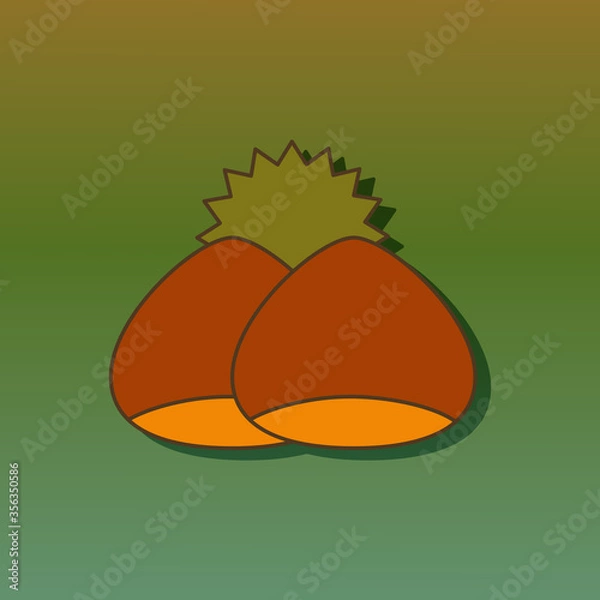 Fototapeta Autumn chestnuts