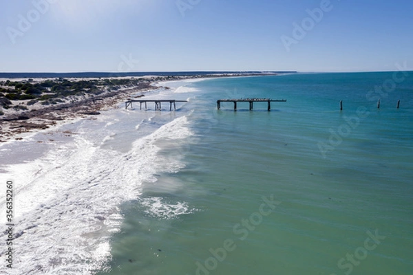 Fototapeta Aerial view of the coastline at Eucla, Western Australia
