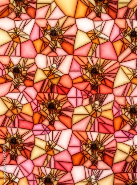 Fototapeta Abstract stained pattern glass
