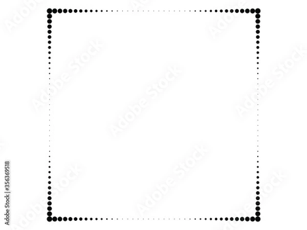 Obraz Halftone dots logo in Square form . vector dotted frame . design element