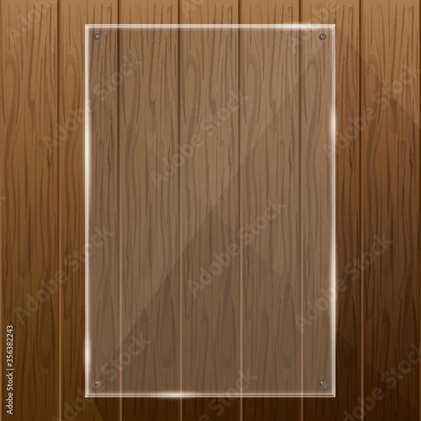 Obraz wooden texture with glass framework