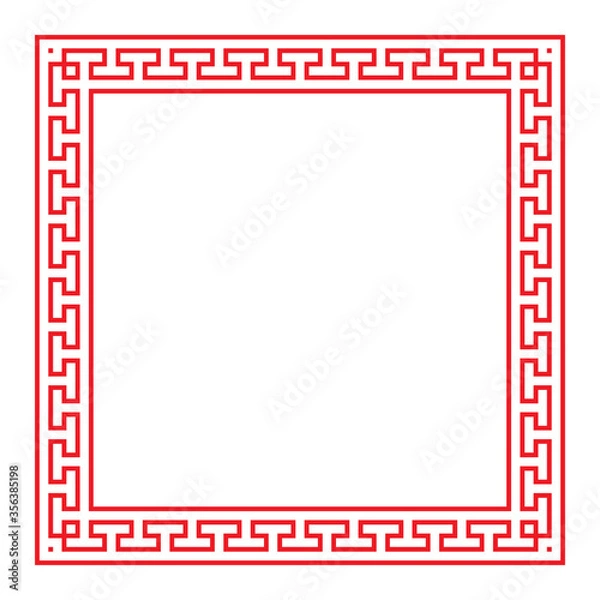 Obraz chinese pattern frame, vector border art china style