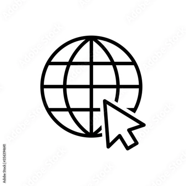 Fototapeta internet globe icon vector design template