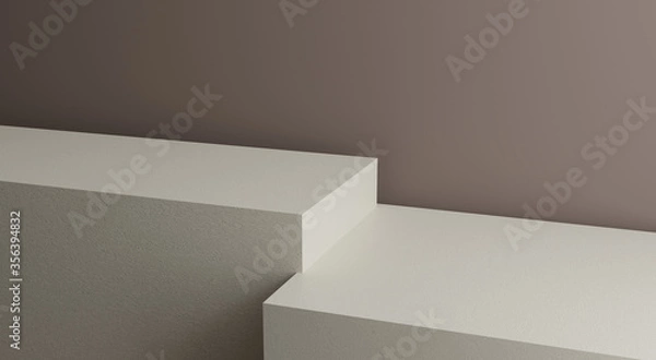 Obraz minimal cosmetics rectangle stand in pastel background,3d rendering