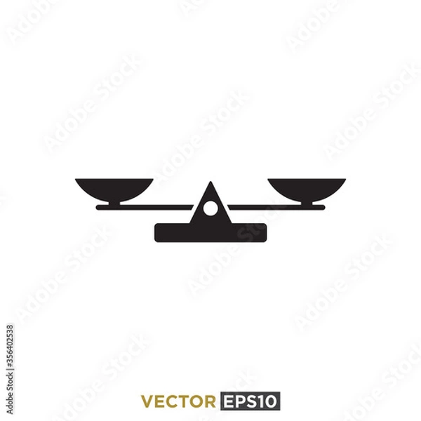 Fototapeta Scales Icon Design Vector Template