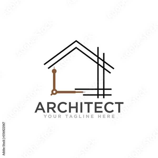 Fototapeta Architect Construction Logo Design Vector