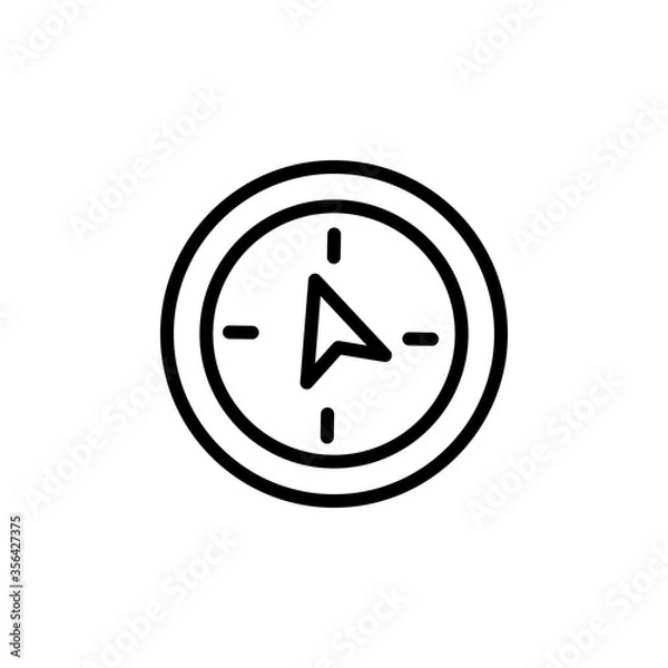 Fototapeta Compass icon. Simple line, outline vector elements of navigation icons for ui and ux, website or mobile application
