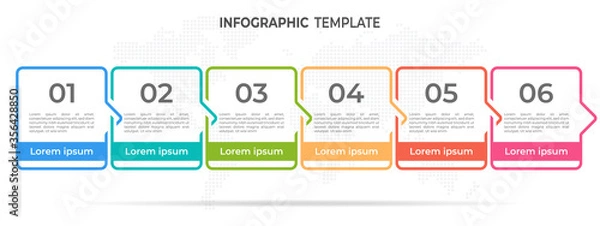 Obraz Modern timeline infographic 6 options.