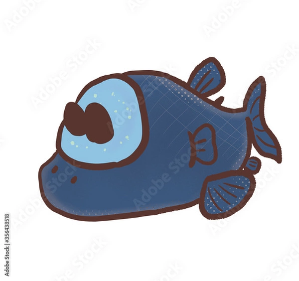 Fototapeta R:メルヘンなかわいい深海魚 デメニギス ２