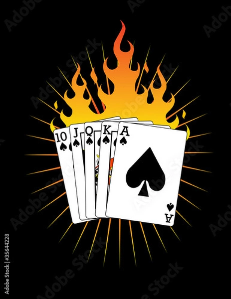 Obraz Royal Flush on Fire!