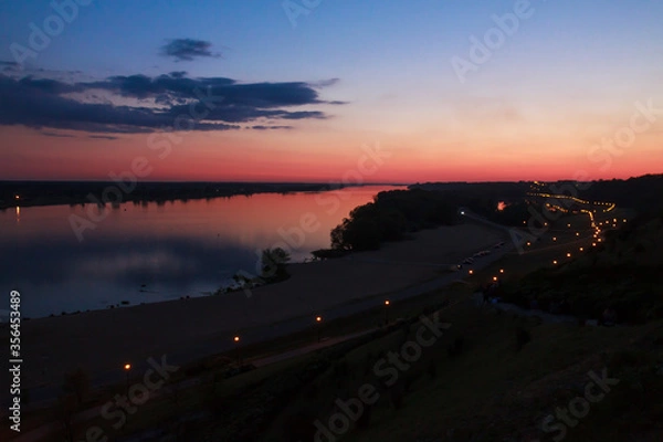 Obraz Płock- zachód słońca.