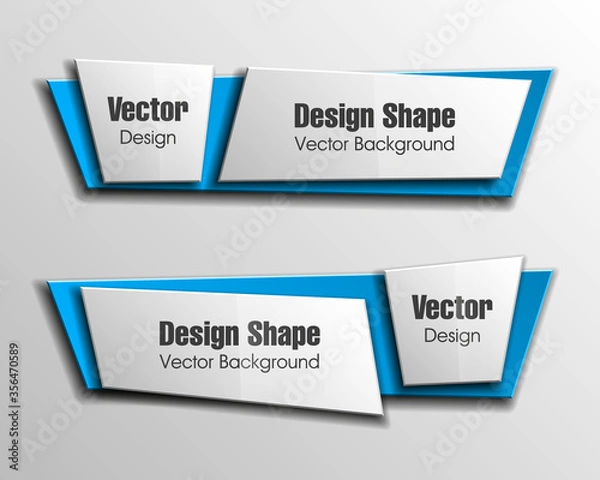 Obraz Design shape Origami vector banner