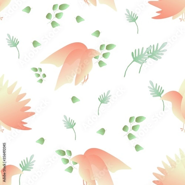 Obraz pattern. birds. summer 