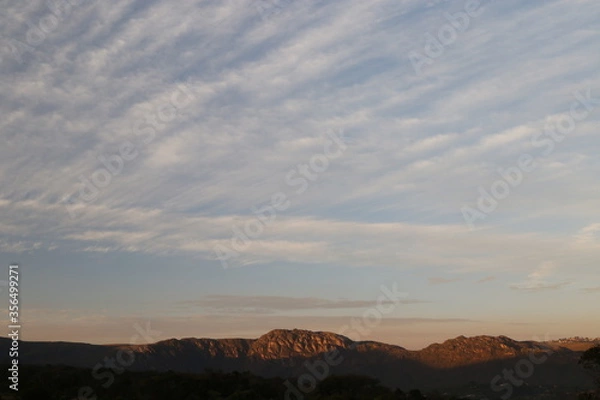 Obraz mountain range at sunset