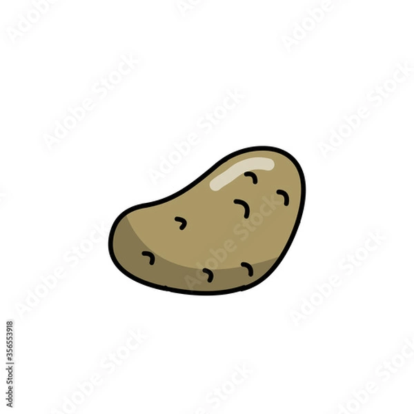 Obraz potato doodle icon, vector illustration