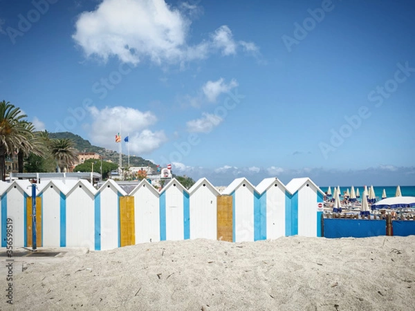 Obraz beach huts at the beach