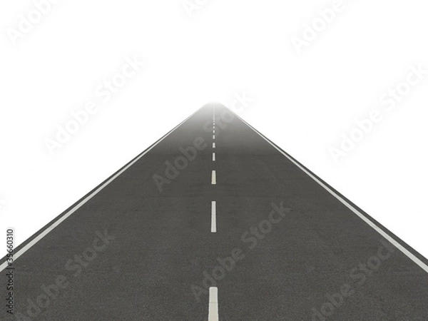 Obraz road isolated straight