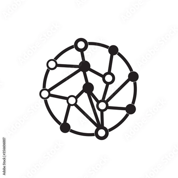 Fototapeta network technology icon, technology icon vector