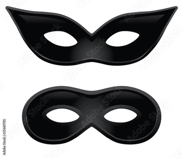 Obraz His and Hers black masks