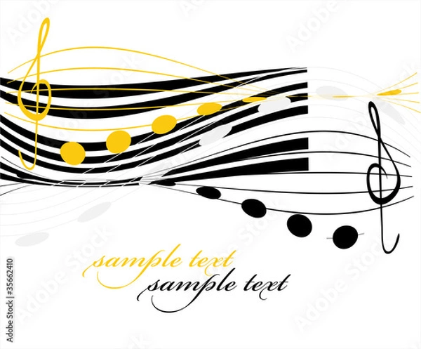 Obraz background with music