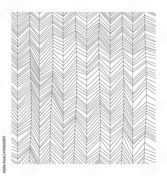 Obraz Wabi Sabi Wallpaper Herringbone Patterns Vector. Abstract Minimalist Art Black on White Background. Japanese aesthetic