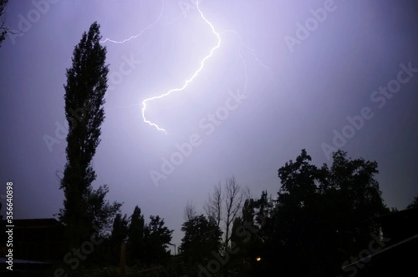 Fototapeta Thunder in the night