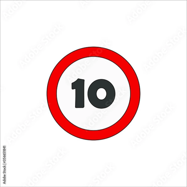 Fototapeta speed limit traffic signs icons. illustration for web and mobile design.