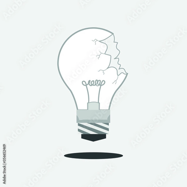 Fototapeta broken light bulb