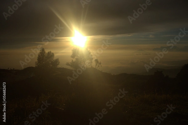 Obraz sunset in the mountains