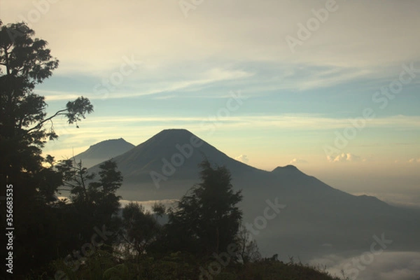 Obraz sunset over the mountain