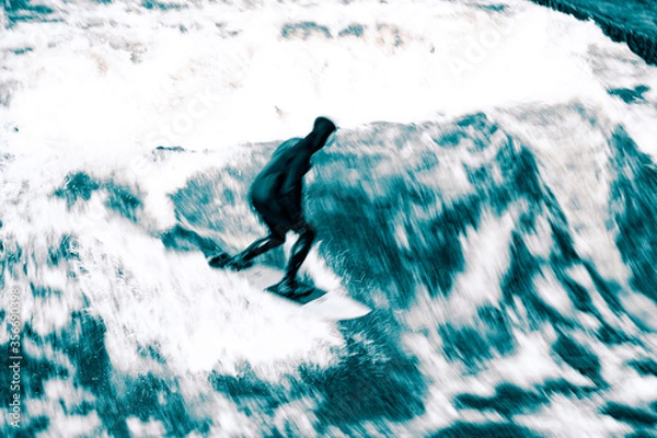 Obraz Surfer auf dem Eisbach in München