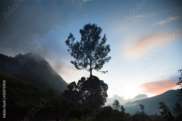 Obraz sunset in the mountains