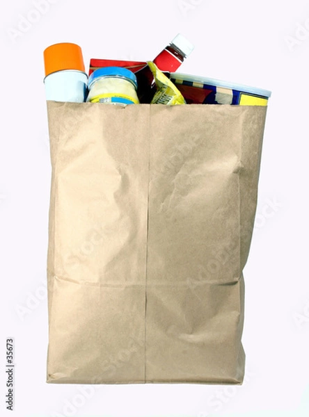 Obraz worek artykułów spożywczych