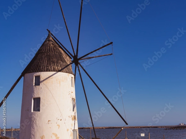 Fototapeta Windmill in San Pedro del Pinatar, Spain