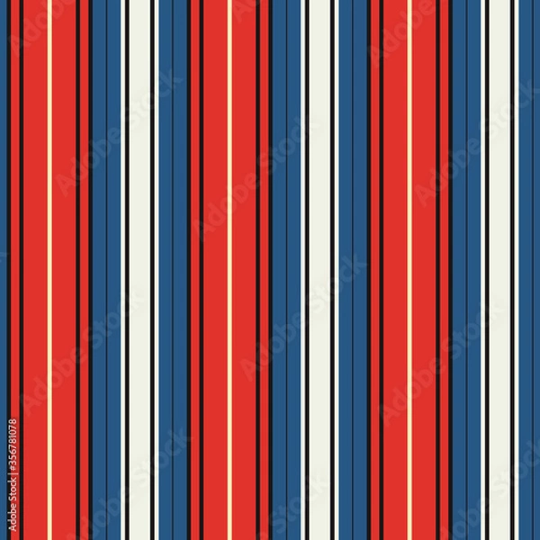 Fototapeta Stripe seamless pattern with colorful colors parallel stripes.