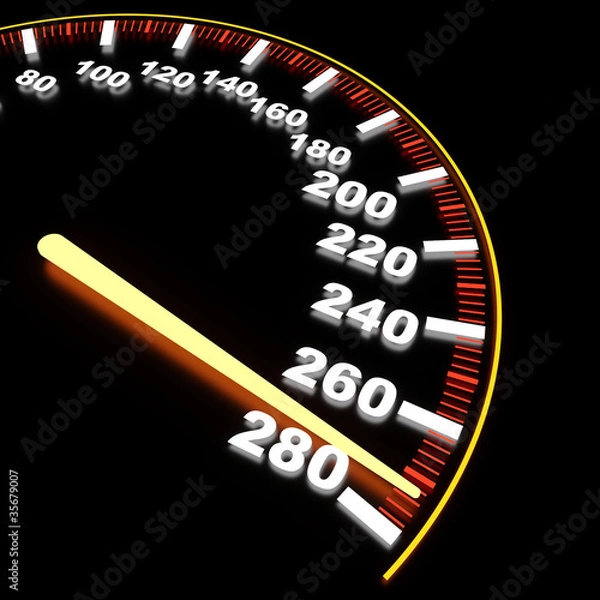 Obraz Visualization of speedometer on high-rate