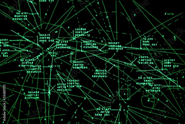Fototapeta Air Traffic Control Radar Display