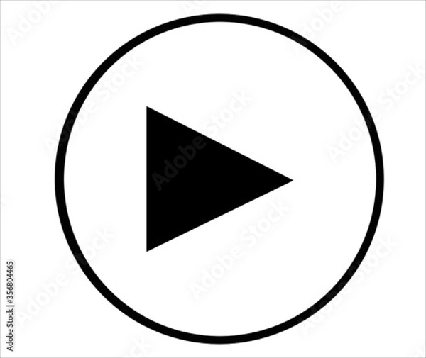 Fototapeta Play Vector icon for web and apps