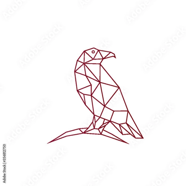 Fototapeta vector illustration of a Raven