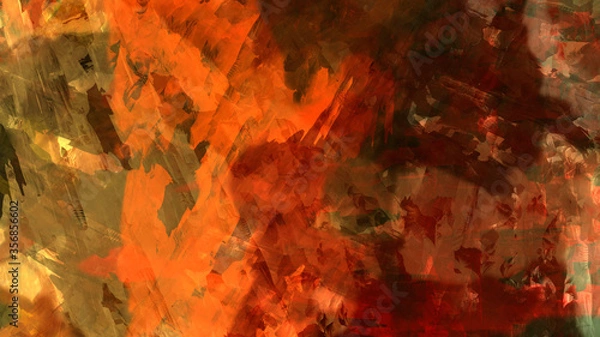 Obraz Abstract textured painting landscape