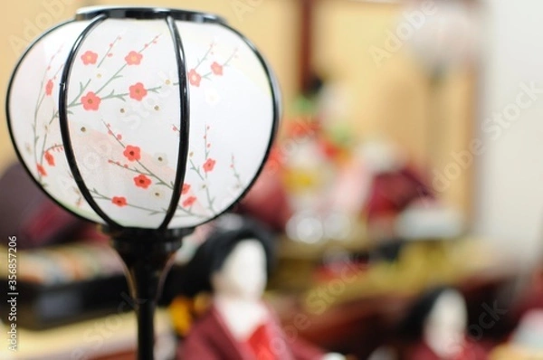 Fototapeta ぼんぼりと雛人形