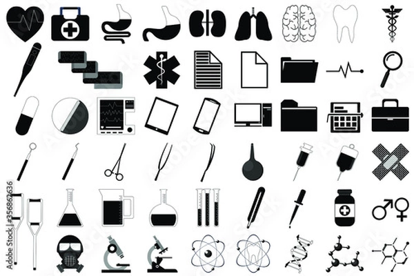 Obraz music icons set