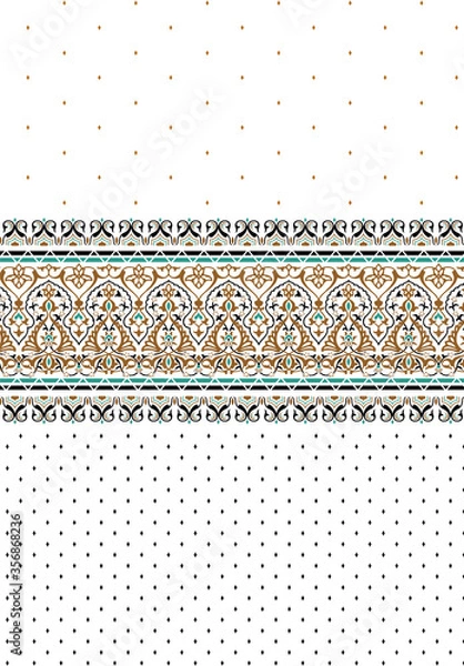 Obraz geometrical border pattern image background..