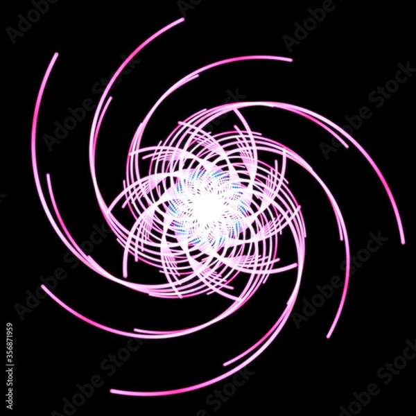 Obraz purple abstract shape on black background, isolated